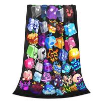 B-Blox Game Fruits Blankets Mythical Cartoon Anime Flannel Funny Warm Throw Blanket for Home Spring Autumn Couch 200x150cm 80x60in
