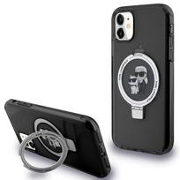 Etui Karl Lagerfeld Ring Stand Karl&Choupettte Magsafe Do Iphone 11 / Xr, Czarne