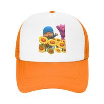 Pocoyoed and friends  Mesh Baseball Cap Unisex HipHop Trucker Worker Cap Hat Adjustable Polyester Golf Hats Summer Trucker Hat One Size