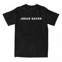Jesus Saves Charlie Kirk T-shirt Letter Graphic Printing Tshirts for Male Short Sleeve Cotton Casual Tee-shirt Men Women Clothes XS