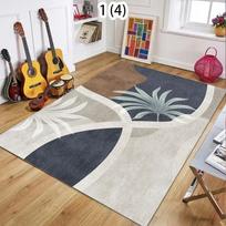 Modern Luxury Palm Leaf Area Rug Abstract Botanical Soft Non-Slip Carpet Elegant Boho Home Decor for Bedroom Living Room 40X60CM