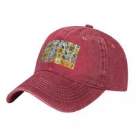 Mah Jongg Birds Mahjong Tiles Baseball Caps Fashion Denim Fabric Hats Casquette Hip Hop Baseball Cowboy Hat for Unisex Women One Size