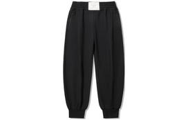 Li Ning x LIXIAOLONG,LIANMINGKUAN Kung Fu Collection, Solid Color Fleece Lined Thermal Elastic Cuff Knitted Sweatpants AKXT787-2 2XL