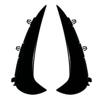 Car Rear Bumper Splitter Spoiler Canard Air Vent Trim Spoilers Gloss Black For Mercedes Benz GLC Class X254 AMG Line + Carbon Fiber black