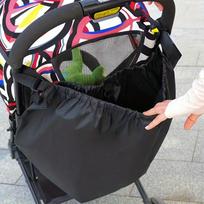 Universali vaikiško vežimėlio pakabinama daiktadėžė Didelės talpos Oksfordo audinio vežimėlio organizatorius Tinklinė kišeninė krepšys 1 piece storage bag juoda