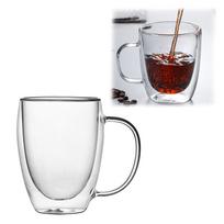 Glass Double Wall Insulated Cups 11.84 Oz Glass Shots Cup With Handle Insulated Glasses Mugs Vacuum Insulated Coffee Mug Japan gryna