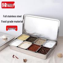HPMILY Food-Grade Stainless Steel Condiment Box Set 8 dalių rinkinys spalva