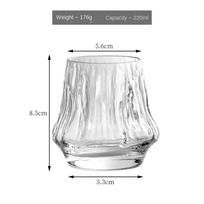 Heatproof Glass Flame Coffee Cup Mount Fuji Design Latte Volcano Whiskey Drink Mug Simple Edo Japanese Style 220ml