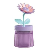 Didelės talpos USB drėkintuvas Gėlės formos Dvigubas purškimas Mažas triukšmas Automatinis išjungimas Oro drėkintuvas Eterinių aliejų difuzorius su šviesa Sunflower violetinė