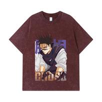 GSM Washed Tshirts  Cotton Jujutsu Kaisen V Choso Print Unisex Heavy Cotton T Shirt S