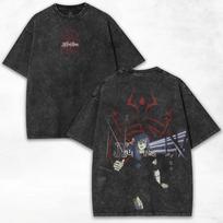 Anime Jujutsu Kaisen Mahito Printed Tee Men Short Sleeve Cotton Tshirts Vintage Washed Tshirt Harajuku Male Oversized T Shirt S
