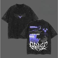 Anime Solo Leveling Sung JinWoo Clothing Men Women Short Sleeve Tshirts Washed Cotton Tee Retro Casual Tshirt Harajuku T Shirt S