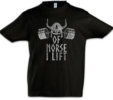 Of Norse I Lift Boys kids boys T-Shirt Fun Weightlifting Viking Vikings Gym Valhalla Pump 130