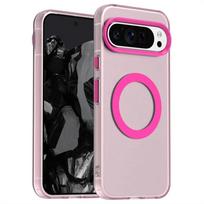 For Google Pixel 9 Pro XL 9A 8A  Matte Candy Color Clear Magnetic Cover for Google Pixel 8 Pro  for Magsafe Wireless Charge Case For Pixel 9 raudona