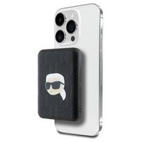 Indukcyjny Powerbank Karl Lagerfeld Karl Head Pin Magsafe 15W 5000Mah, Czarne