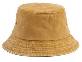 Washed Cotton Bucket Hat Durable Fabric Casual Outdoor Sun Protection Lightweight Unisex Design Suitable for Various Head Sizes One Size