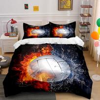 Fire, water, volleyball pattern. Bedding sets Duvet cover sets Duvet covers Pillowcases(1 * Duvet Cover 2 * Pillowcases without duvet insert) 135x200cm