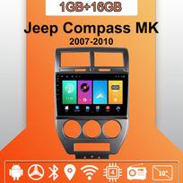 Automobilio radijas Android Auto Carplay Jeep Compass MK 2007-2010 Multimedia grotuvas Pagrindinis įrenginys Stereo GPS navigacija BT WIFI 1+16GB 1+16GB