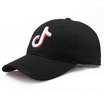 Cotton Cool Tik Tok Cap Unisex Hip-hop Snapback Caps Tiktoker Hat juoda