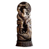 Norsų Dievų Statulėlės Odin, Thor, Loki, Freyja Skandinavų Panteonų Ornamentas Stalo Puošmenos Namų Dekoras