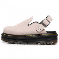 Martin sandals, men's and women's half slippers, one pedal, anti-velvet leather toe shoes, casual 34 šviesiai rausvos spalvos