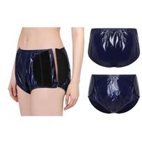 Adult Special Needs Swimmers Reusable Swim Diaper S-3XL Vinyl Waterproof Briefs with Adjustable Hook and Loop Sides for Pool S tamsiai mėlyna spalva