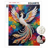Handmade Colorful Peacock Pearl DIY Painting Creative Interior Wall Art Fine Gift For Household Home Space Beautification Masterpiece Wall Decor 30x40cm