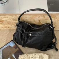 Soft Leather Tote Bag for Women Shoulder Bags Large Capacity Motorcycle Style Spring 2026 Fashi Trend juoda