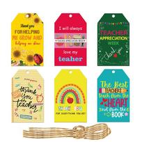 60pcs Blessing Teachers Appreciation Week Tags Cute Cupcake Tags  Holiday Festival Party Style 2