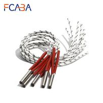 FCABA 5PCS 6mm 50~60mm 316SUS Cartridge Heater 110V/220V/380V Tubular Electric Element 120W/130W/140W/150W 120W 6x50mm(DxL)