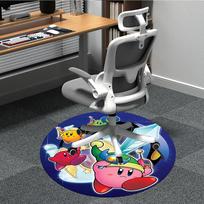 Kitty Kirby Office Round Area Rug, Under Office Chairs Bedroom Living Room Home Decor, a1022328 80cm by 80cm
