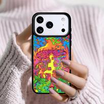 Weird Trippy Mushroom Psychedelic Art Phone Case For Apple iPhone 17 Air 16E 15 14 Plus 13 12 11 Pro Max Mini Funda Cover iPhone 15 Plus