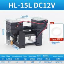HL-15L 12V/220V High Positive Negative Pressure Vacuum Pump Large Beauty Instrument Mute Double Head Diaphragm Pump Micro Air CN