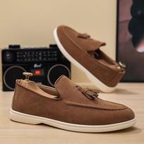 New men's loafers, one-pedal Doudou shoes, flat casual board shoes, fashion sports lazy shoes 39 ruda