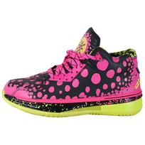Li Ning WAY OF WADE Slip Resistant, Abrasion Resistant, Rebound Mid top Basketball Shoes Men's Black Pink Yellow ABAH017-9 44