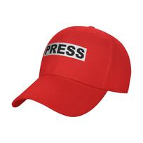 Fashion Press Logo Curved Brim Baseball Cap Distressed Denim Hat Womens Sun Hat One Size