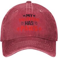 My Valentine Has Paws Dog Lover Baseball Cap Adjustable Vintage Washed Denim Style Dad Hat Can Be Adjusted