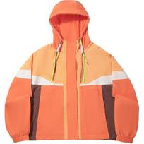 Li Ning Trench Coats Women's Pink Orange/Papaya Orange Hooded Moderate AFDVH12-1 L
