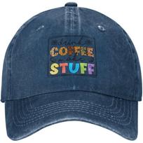 Drink Coffee Make Stuff Graphic Baseball Cap Vintage Washed Denim Style Adjustable Hat Can Be Adjusted