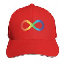 Rainbow Infinity Symbol  Awareness Cap Fashion Casual Baseball Caps Adjustable Hat Summer Unisex Baseball Hats Polychromatic One Size