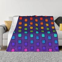 Stardew Valley Rainbow Junimos Blankets Flannel Spring Autumn Management Games Portable Soft Throw Blankets Plush Thin Quilt 130x150cm
