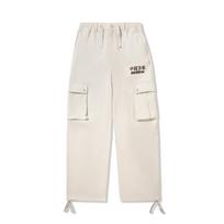 Li Ning Casual Pants Men's Gravel White Gray Moderate Straight Fit Pants AKXV389-1 L