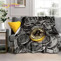 Bitcoin Virtual Currency NFT Soft Flannel Blanket for Beds Bedroom Sofa Picnic,Throw Blanket for Cover Outdoor Leisure Nap Gift 75x90cm