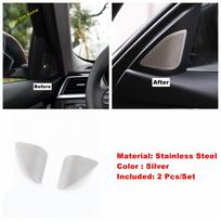Car Glass Pillar A Stereo Speaker Tweeter Audio Loudspeaker Sound Cover Trim For BMW 3 Series F30 320i 2013 - 2018 Accessories sidabras