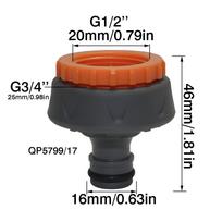 1/2  3/4  Garden Hose Quick Connector Set Plastic Water Pipe Adapter Fast Connect/Disconnect Coupling Lawn Irrigation & Car Wash (as the picture,Pipe fitting)