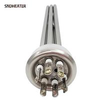 SNDHEATER 220V 380V Vandens šildymo elementas Flanšinis diskas 63MM 3 fazės Šildytuvo varža 6KW 7.5KW 9KW 12KW 15KW su zondo anga 6KW 260MM