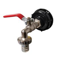 1 vnt. Patvarus IBC konteinerio čiaupo adapteris S60*6 Stambus sriegis į 1/2'' 3/4'' jungtį Atsarginis vožtuvas Sodo Namų Vožtuvo Jungtis Maišytuvas (Brown,3/4'') ruda
