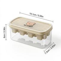 1/2/3pcs Square Ice Mold Easy-Release Plastic Ice Cube Tray Freezer Ice Cube Maker For Whisky&Drinks 8 Grids Ice Mould With Box
