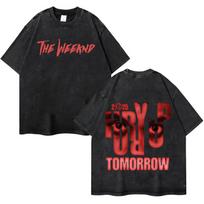 Singer The Weeknd XO Vintage Washed Oversized Classic T Shirt Mens Women High Quality Short Sleeve TShirts Cozy Tees Teenagers S