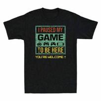 I Be Game Here Control To Retro Funny Paused Gamer Men's T-Shirt Video Game My 3XL
